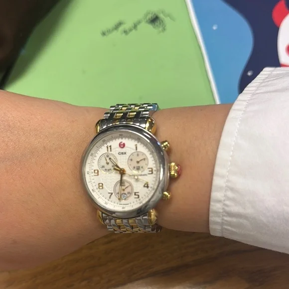 Michele | Accessories | Used Michele Cbx Silver And Gold 